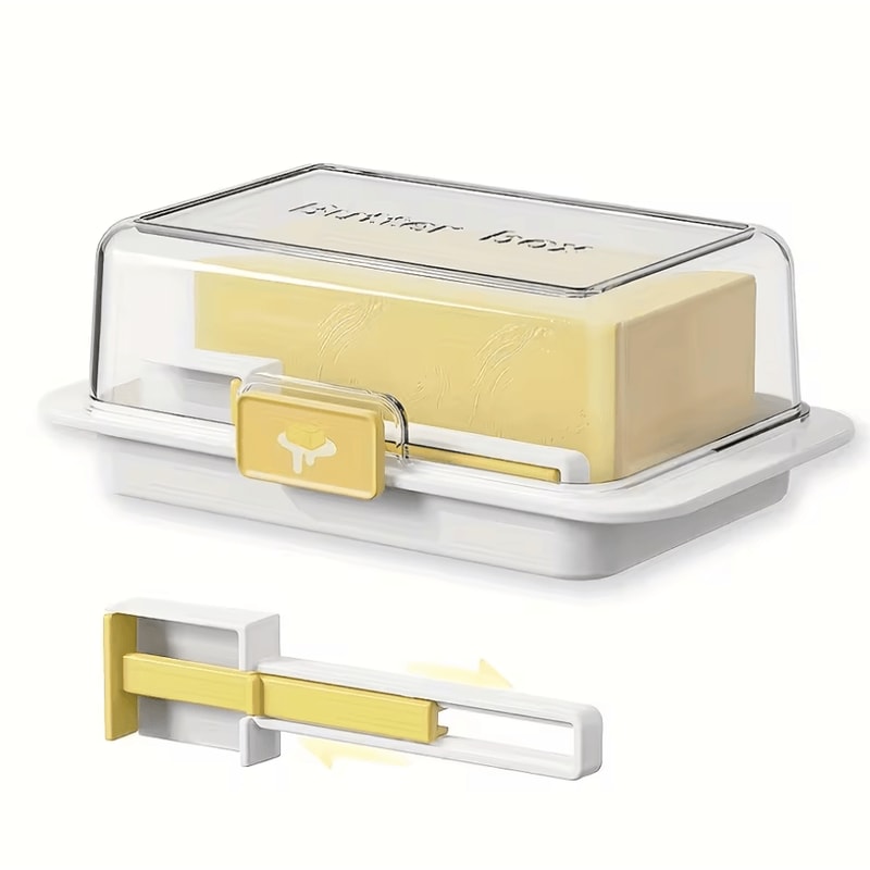 Butter Cheese Storage Box Set Refrigerator Organizer With EasyClean Lid 3