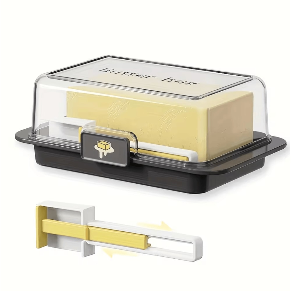 Butter Cheese Storage Box Set Refrigerator Organizer With EasyClean Lid 4