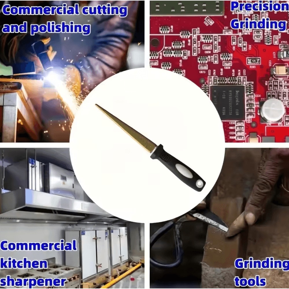 Diamond Sharpening Stone DoubleSided With Grip Handle For Knives Tools 3