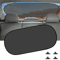 Universal Folding Rear Window Sunshade UV Protection Auto Mesh Visor With Suction Cups 394in By 197 1