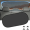 Universal Folding Rear Window Sunshade UV Protection Auto Mesh Visor With Suction Cups 394in By 197 1