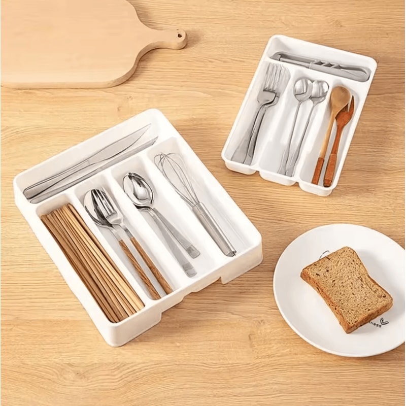45 Compartments Cutlery Organizer Drawer Divider Tray Kitchen Utensil Storage Box 3