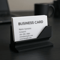 Minimalist Plastic Business Card Holder Desktop Organizer For All Card Sizes 0