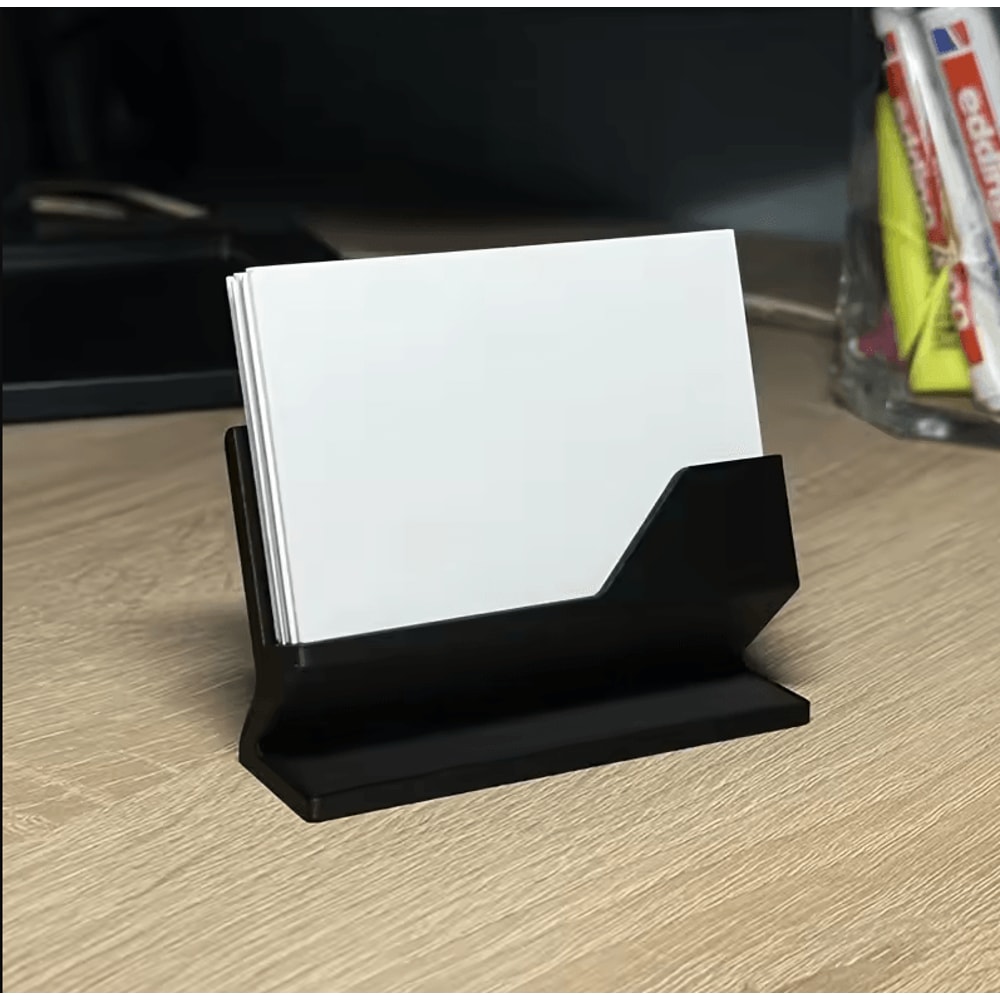 Minimalist Plastic Business Card Holder Desktop Organizer For All Card Sizes 3