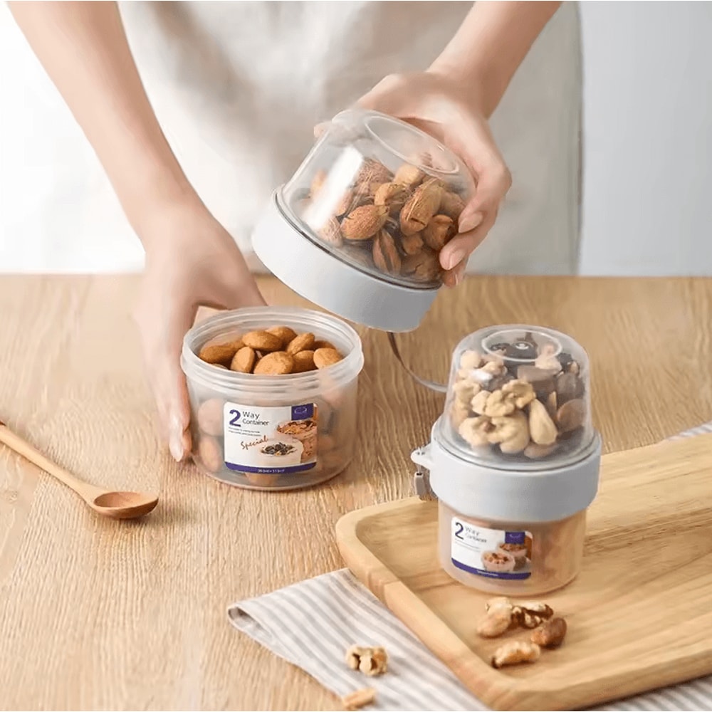 Sealed Breakfast Bowl Meal Prep Container Set With Fork Sauce Cup Lid For Oatmeal Yogurt Salad 3