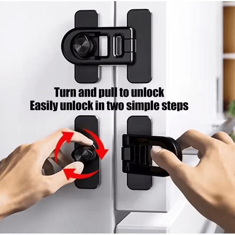 Fridge Child Safety Lock Refrigerator Freezer Door Lock Baby Proofing Strap 3