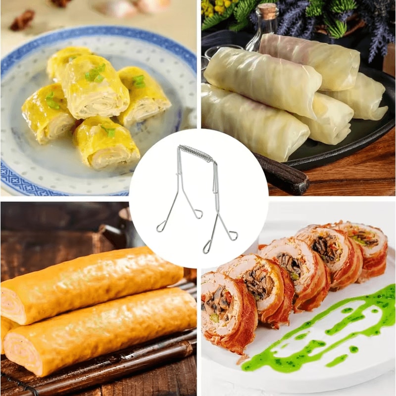 Stainless Steel Vegetable Clamp Tool MultiGrip Cabbage Leafy Greens Cooking Utensil 2
