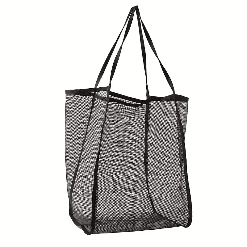 XL Beach Toy Bag Extra Large Foldable Mesh Tote With Sturdy Handles 5