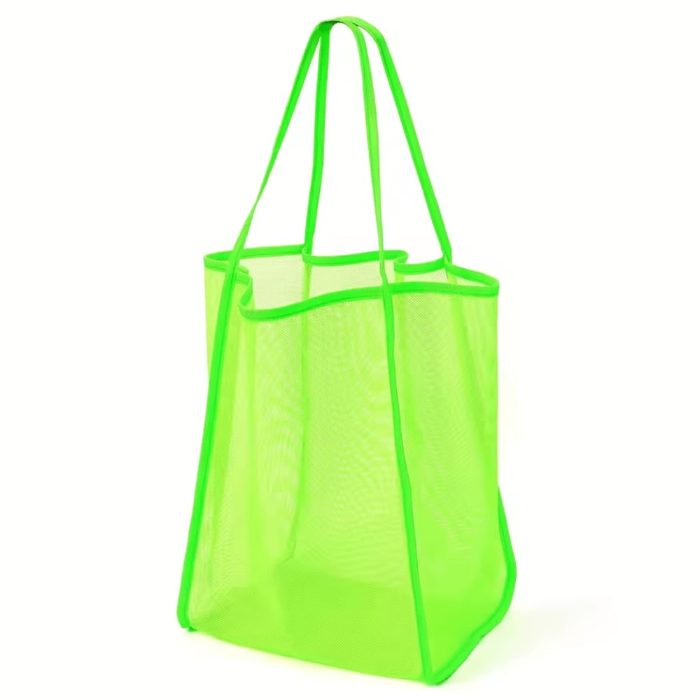 XL Beach Toy Bag Extra Large Foldable Mesh Tote With Sturdy Handles 4