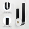 3in1 WallMounted Toilet Paper Holder With Towel Rack Hooks Black Metal Bathroom Organizer 1
