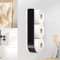 3in1 WallMounted Toilet Paper Holder With Towel Rack Hooks Black Metal Bathroom Organizer 2
