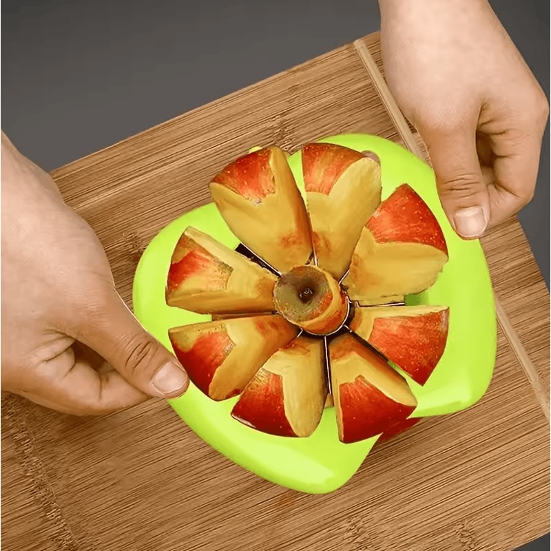 Stainless Steel Apple Slicer Manual Square Blade Fruit Cutter For Kitchen Outdoor 1