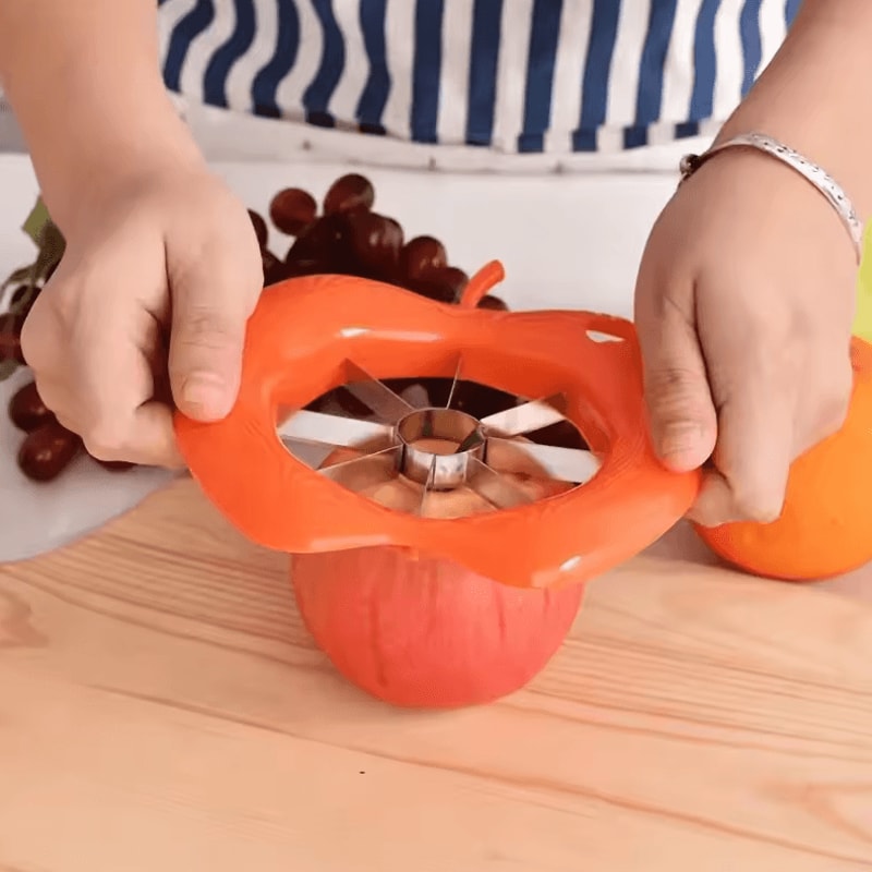 Stainless Steel Apple Slicer Manual Square Blade Fruit Cutter For Kitchen Outdoor 2