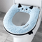 Cute CatThemed Soft Toilet Seat Cover With Zipper Universal Fit Bathroom Accessory 0