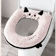 Cute CatThemed Soft Toilet Seat Cover With Zipper Universal Fit Bathroom Accessory 1