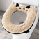 Cute CatThemed Soft Toilet Seat Cover With Zipper Universal Fit Bathroom Accessory 2