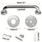 Stainless Steel Bathroom Safety Handrails Accessible Support Grab Bars For Disabled Elderly 2
