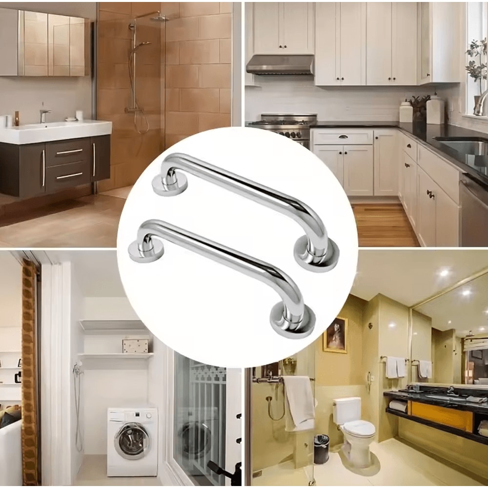 Stainless Steel Bathroom Safety Handrails Accessible Support Grab Bars For Disabled Elderly 1