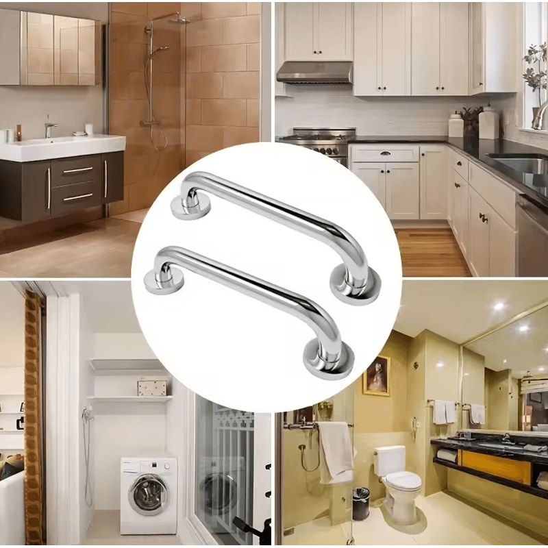 Stainless Steel Bathroom Safety Handrails Accessible Support Grab Bars For Disabled Elderly 1