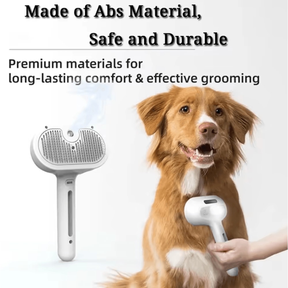 Steam Spray Dog Grooming Brush With Mist Spray Luxury Pet Fur Grooming Tool 0
