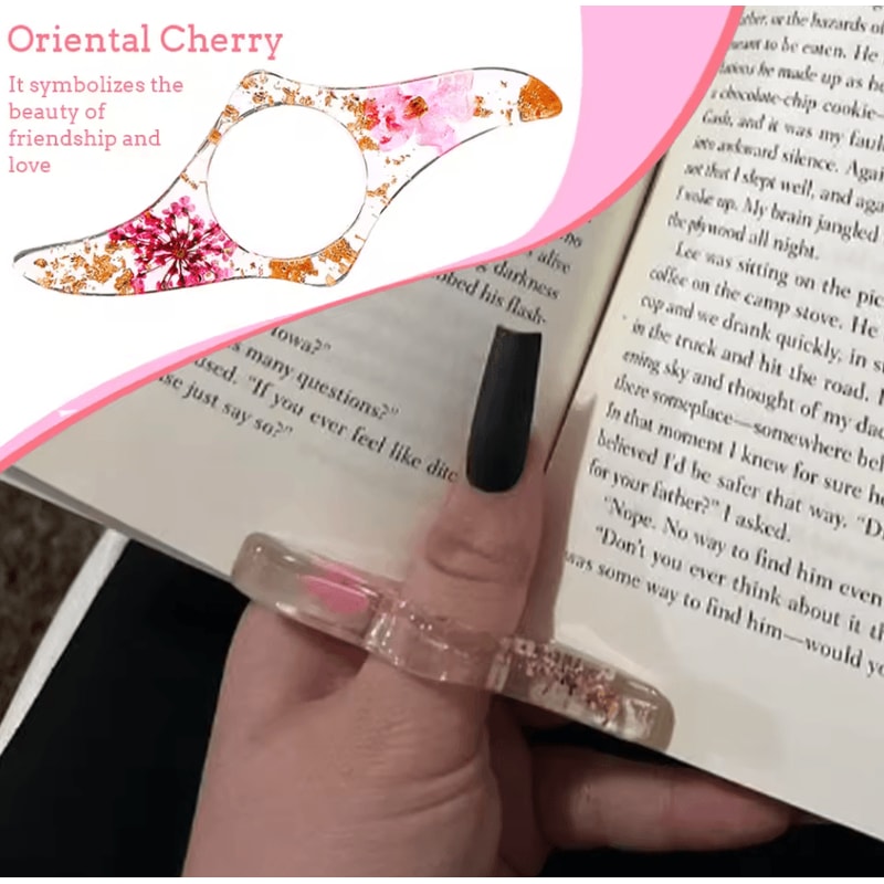 Dried Flower Book Page Holder Thumb Support Reading Aid Bookmark For School And Office 1