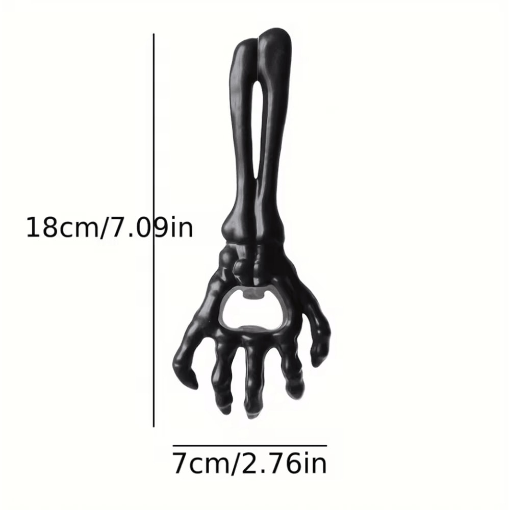 Skeleton Hand Cast Iron Bottle Opener Horror Themed Bar Accessories 3