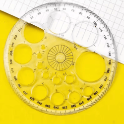 360-degree rotating round ruler with circles and degrees for drafting patchwork office and school