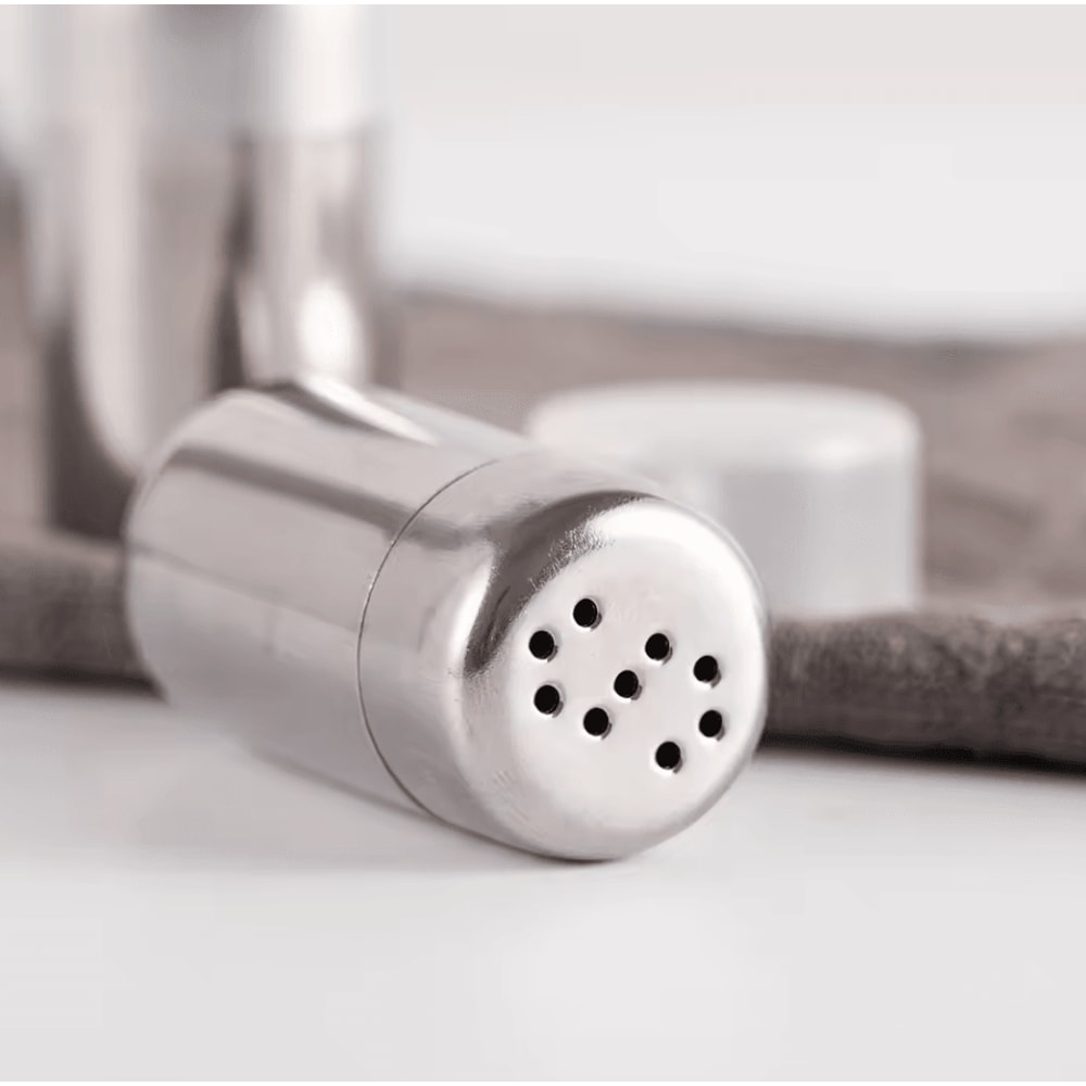 2pcs Stainless Steel Mini Spice Jars Portable Salt And Pepper Shakers 4