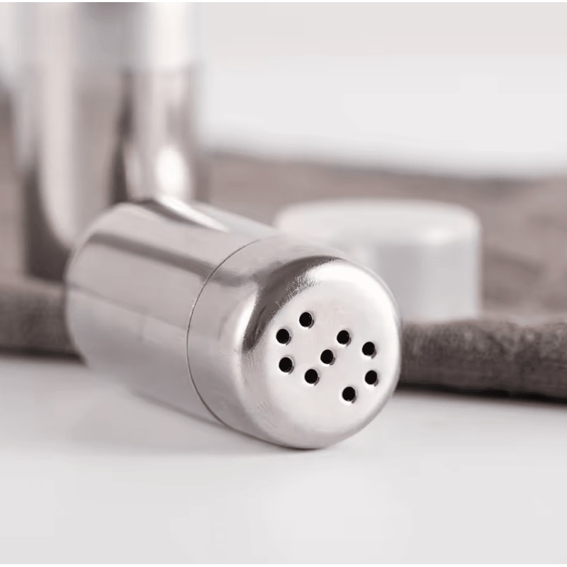 2pcs Stainless Steel Mini Spice Jars Portable Salt And Pepper Shakers 4