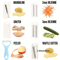 5in1 Manual Vegetable Fruit Slicer Set Multifunctional Food Grater Kitchen Utensils 2