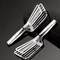 Multifunction Stainless Steel Serving Tongs For Buffet Fish Fry Bread Steak Salad Dessert 5