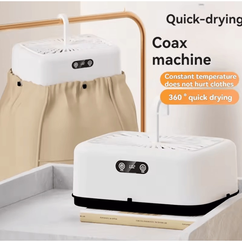 Mini Portable Electric Clothes Dryer Compact Foldable Laundry Dryer With Bag And Timer 0