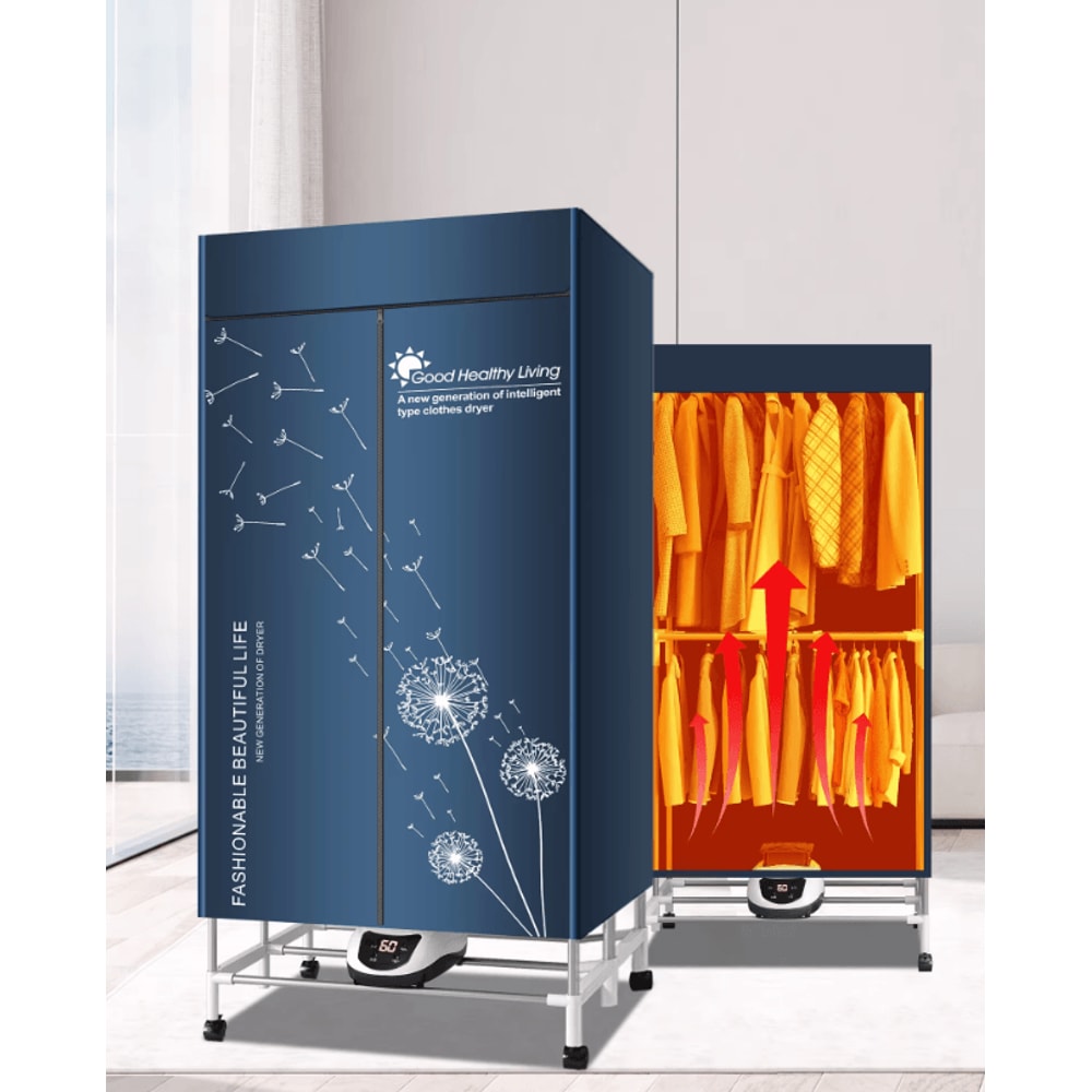 Portable Electric Clothes Dryer 220V 1500W Heated Clothes Airer With Timer 0