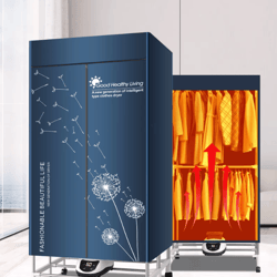 portable electric clothes dryer 220v 1500w heated clothes airer with timer