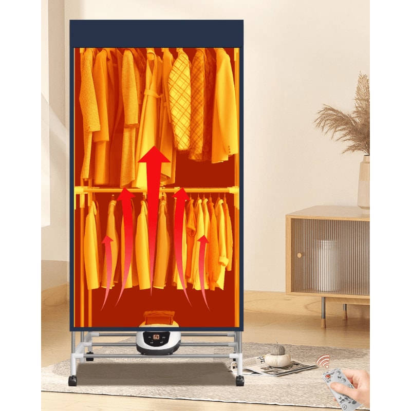 Portable Electric Clothes Dryer 220V 1500W Heated Clothes Airer With Timer 4