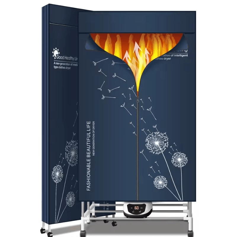 Portable Electric Clothes Dryer 220V 1500W Heated Clothes Airer With Timer 5