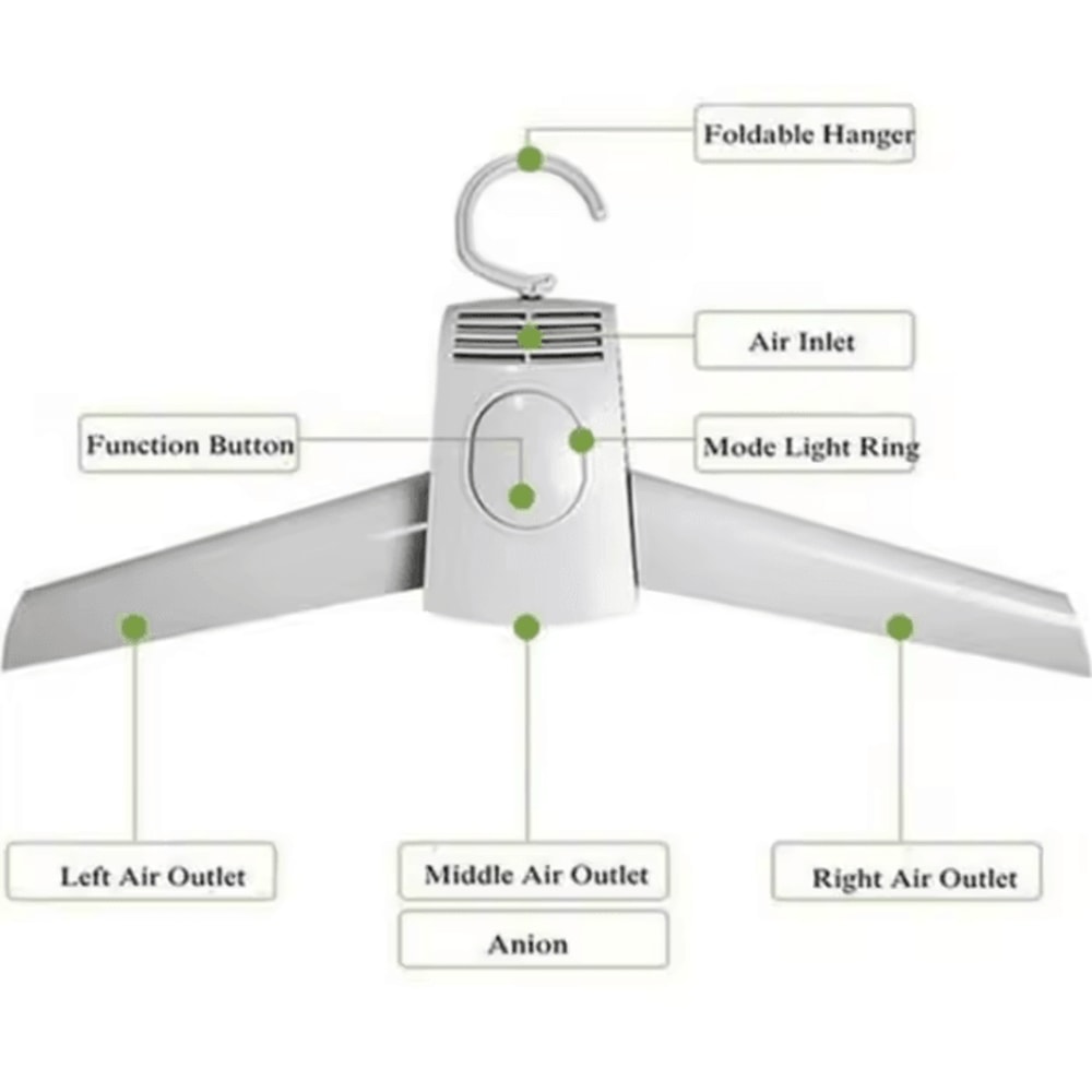 Smart Portable Foldable Clothes Dryer 110220V Electric Laundry And Shoe Tumble Dryer 2