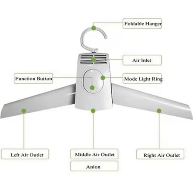 Smart Portable Foldable Clothes Dryer 110220V Electric Laundry And Shoe Tumble Dryer 2