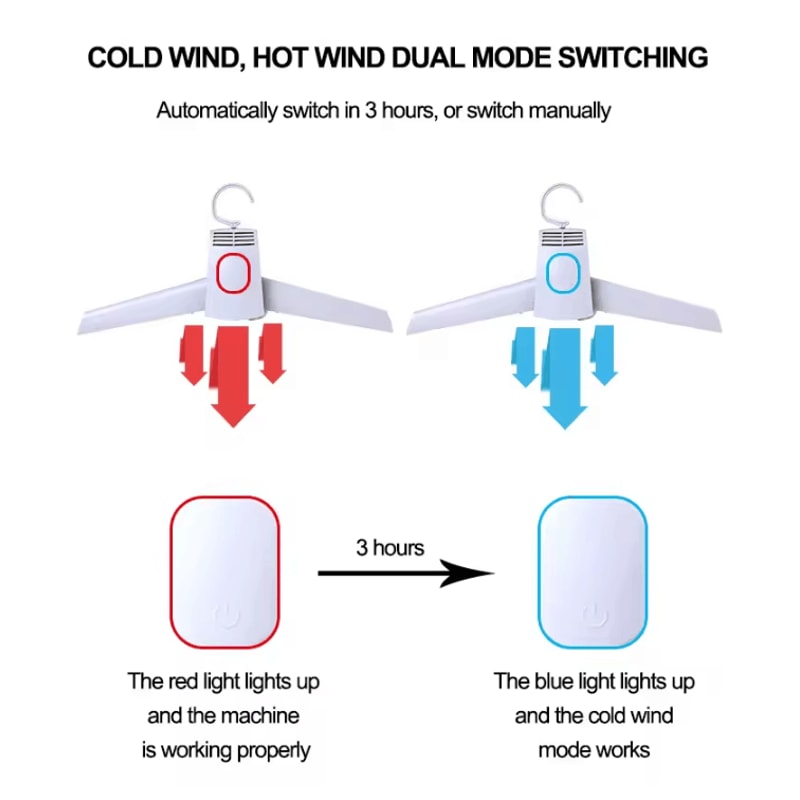 Smart Portable Foldable Clothes Dryer 110220V Electric Laundry And Shoe Tumble Dryer 3