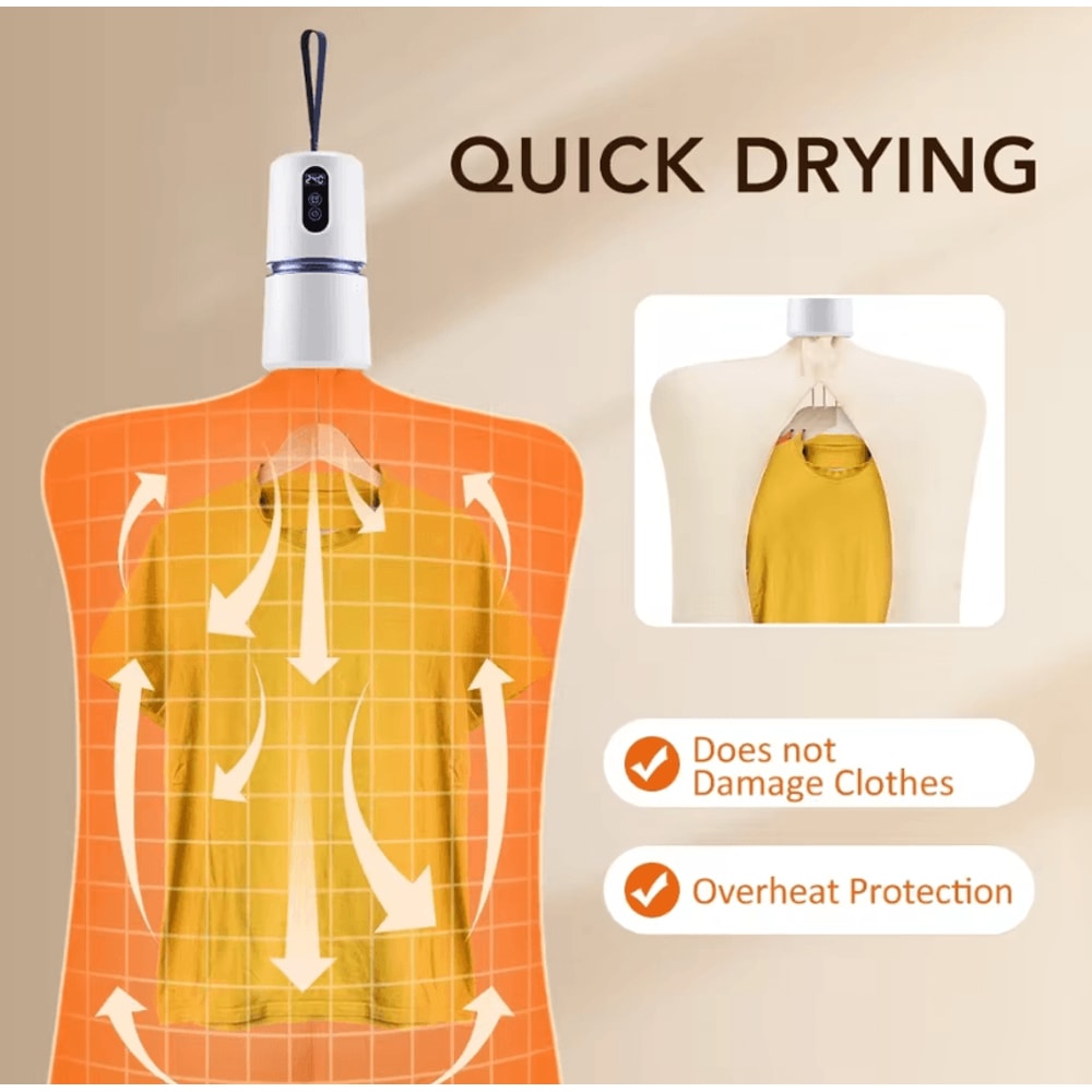 Portable 360 Hot Air Foldable Electric Clothes Dryer For Home Travel Dorm Camping 2