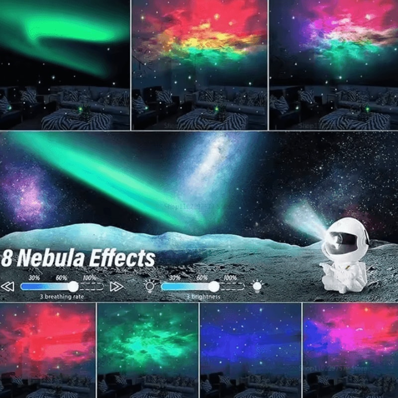 GalaxyGlow Astronaut LED Star Projector Night Light 3