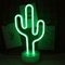 Green Neon Cactus Lamp Decorative LED Cactus Night Light With Base 0
