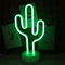 Green Neon Cactus Lamp Decorative LED Cactus Night Light With Base 0