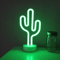 Green Neon Cactus Lamp Decorative LED Cactus Night Light With Base 1