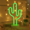 Green Neon Cactus Lamp Decorative LED Cactus Night Light With Base 2