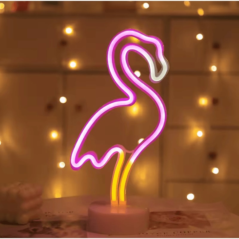 Green Neon Cactus Lamp Decorative LED Cactus Night Light With Base 4