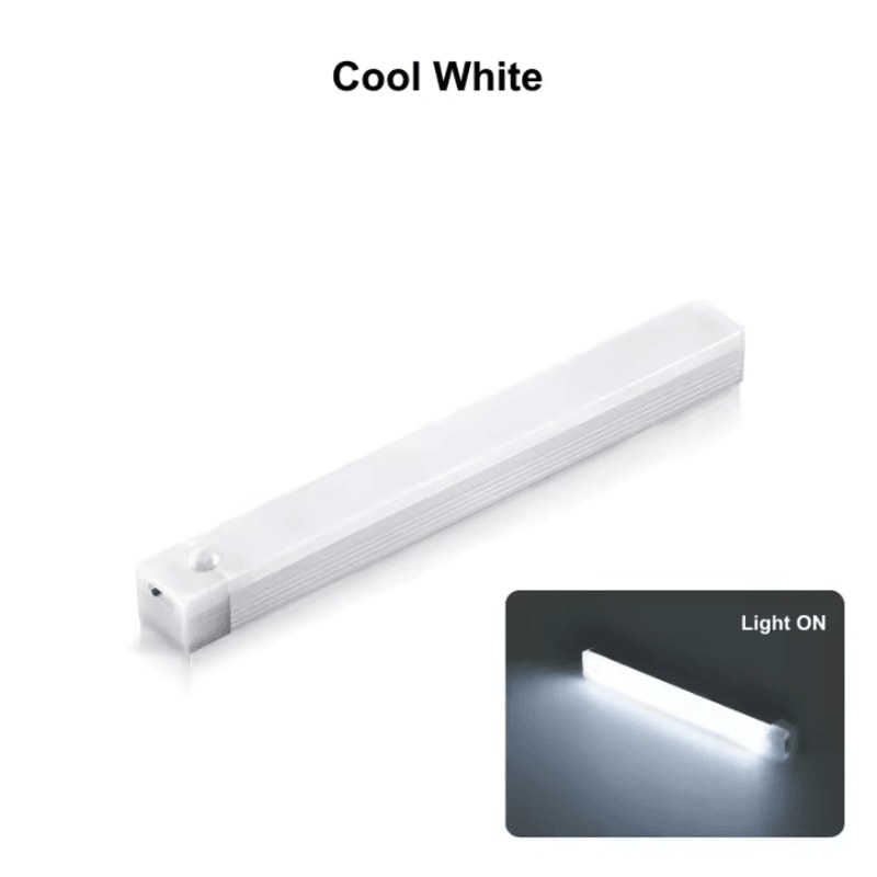 Rechargeable Motion Sensor Light Bar Wireless USB LED Cabinet Night Light 6