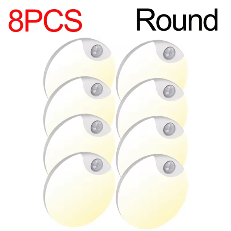 Rechargeable Motion Sensor Light Wireless USB LED Wall Lamp 8