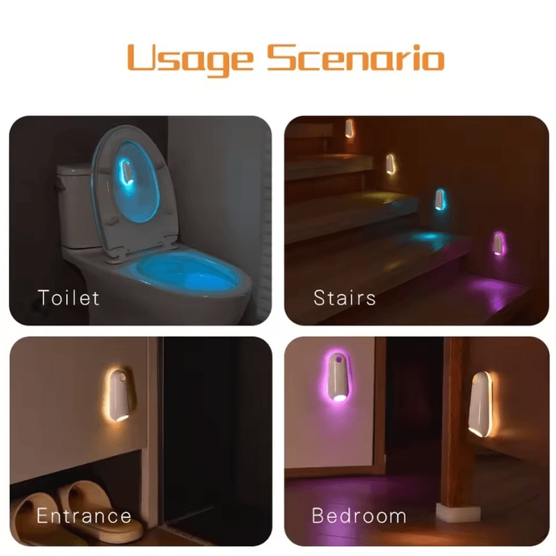 Motion Sensor Toilet Light RGB LED Toilet Bowl Night Light 1