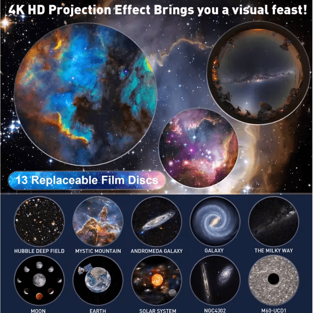 Galaxy Projector Night Light Realistic Planetarium Star Projector For Bedrooms 2